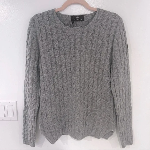 Vestrum Nozawa Italian Merino Wool & Cashmere Gray Knit Sweater Women’s M NWT - Picture 2 of 12